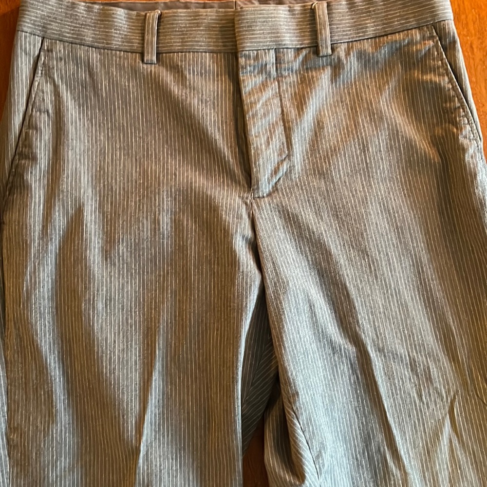 Express producer grey pinstripe